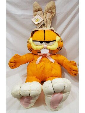EASTER GARFIELD nylon Plush Creations cat w/ bunny ears teeth Cast of Characters